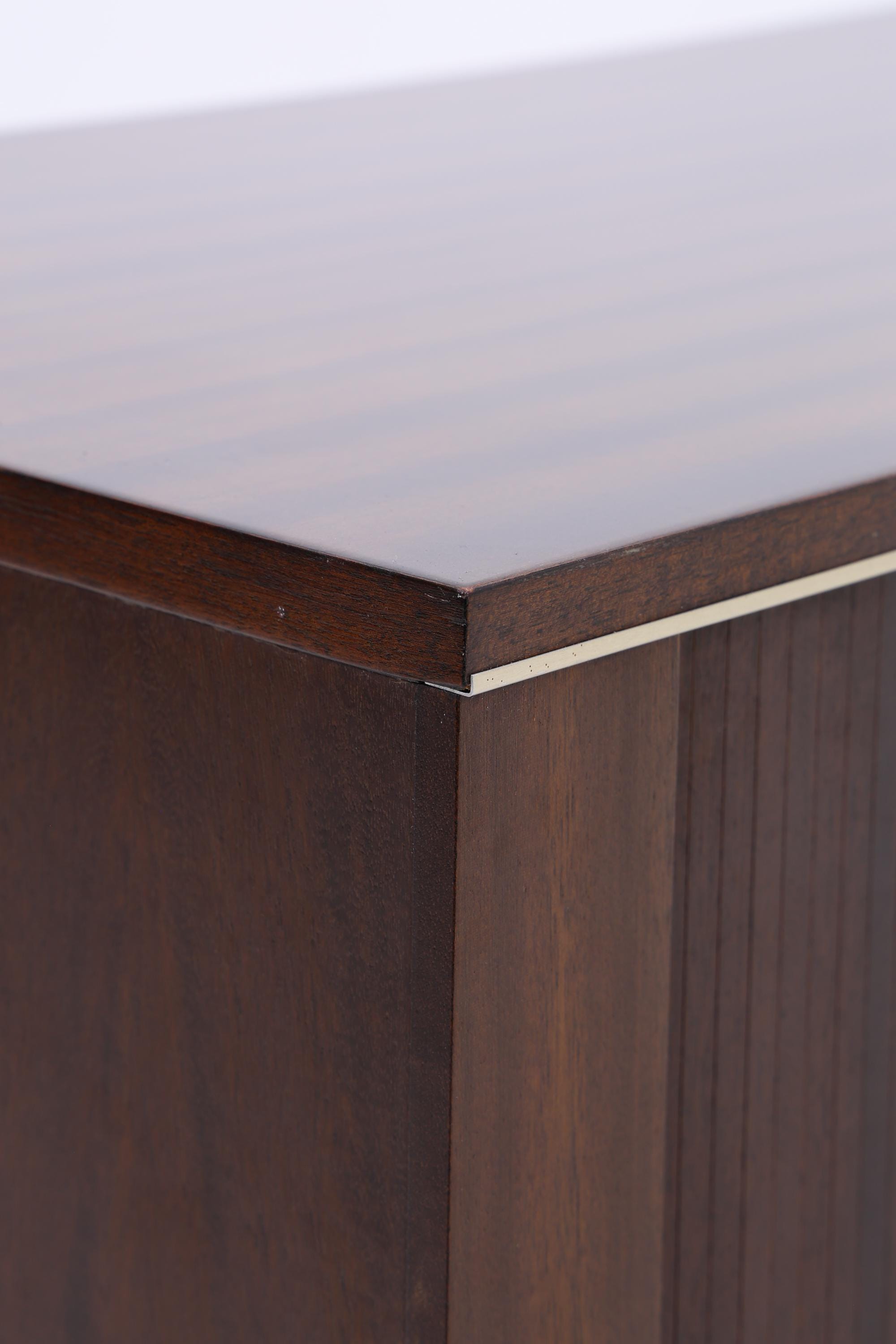Vintage Kommode mit einer Lamellentür aus den 60er Jahren | Mid Century Schrank 60er Jahre Aufbewahrung Retro 70er Holz