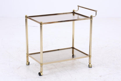 Vintage Glas Servierwagen aus den 60ern | Mid Century Tisch Telefontisch Beistelltisch Retro