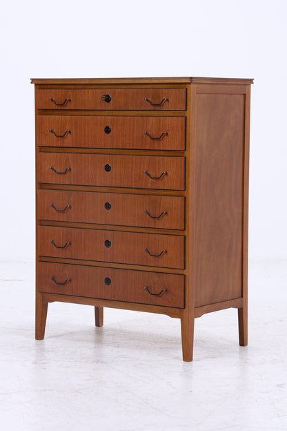 Vintage Teak Kommode | Mid Century Schubladen Schrank Holz Aufbewahrung 60er Jahre