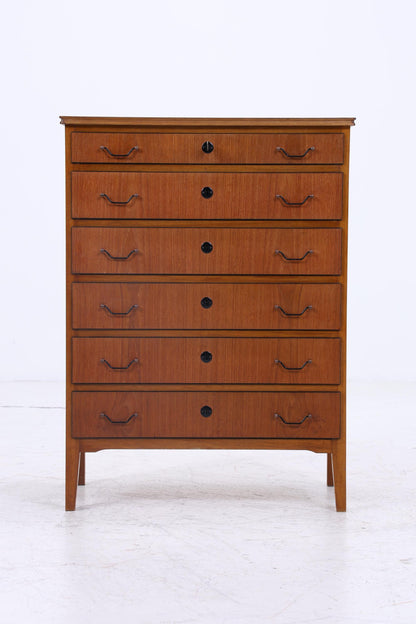 Vintage Teak Kommode | Mid Century Schubladen Schrank Holz Aufbewahrung 60er Jahre