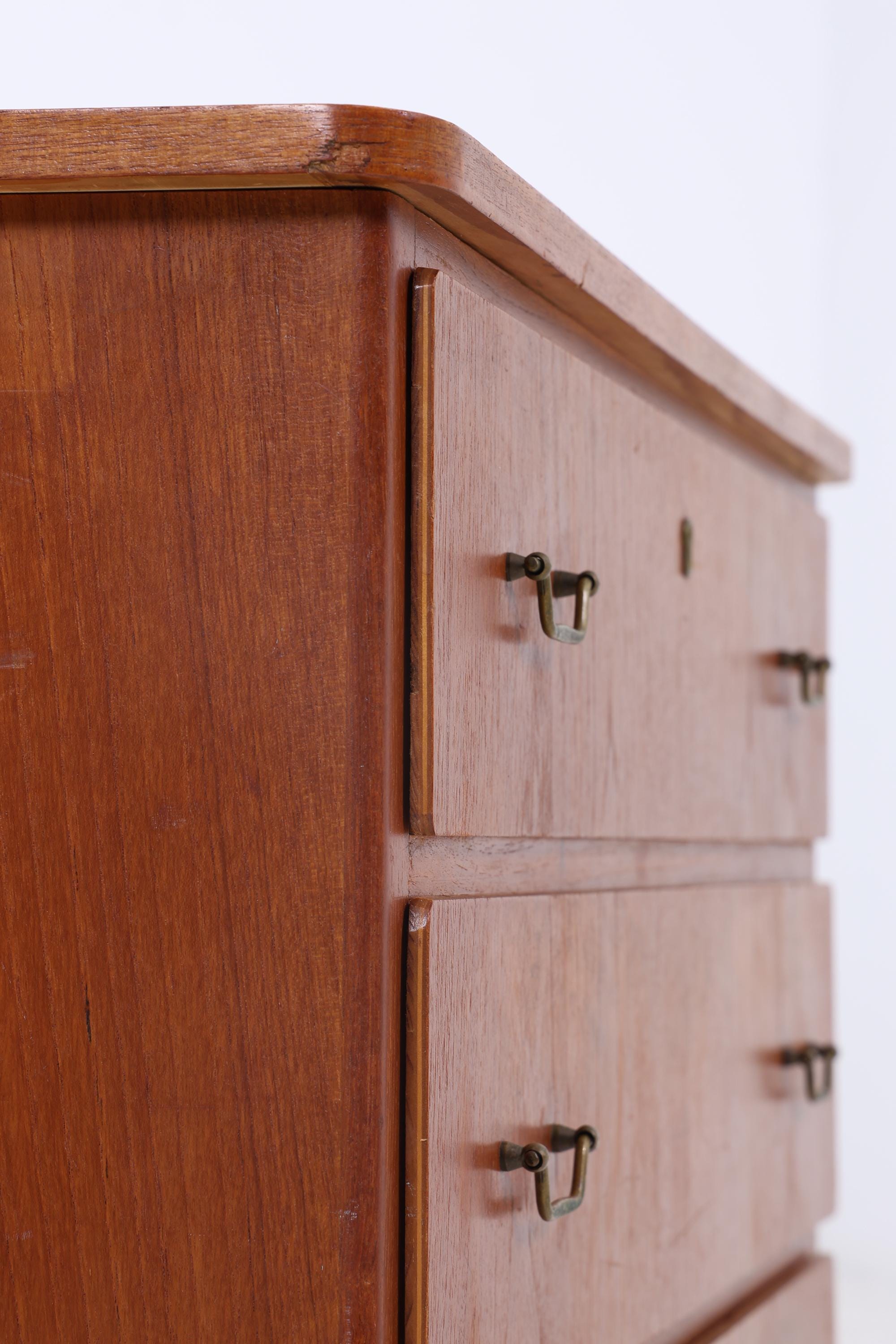 Vintage Teak Kommode  | Mid Century Schubladen Schrank Holz Aufbewahrung 60er Jahre