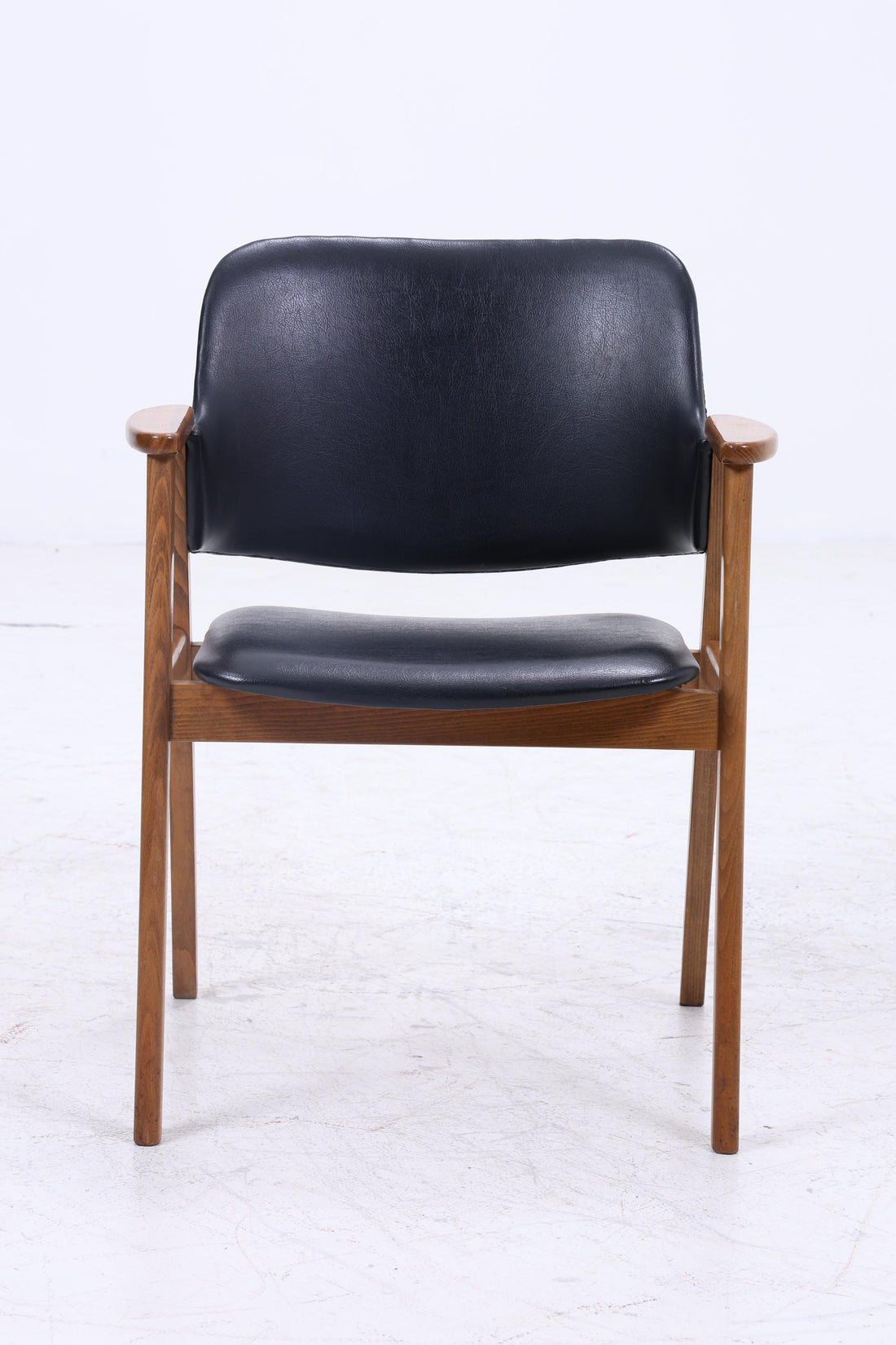 Vintage Teak Stuhl von Erik Kirkegaard für Glostrup | Mid Century Leder Stuhl 60er Jahre | Küchenstuhl