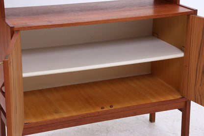 Vintage Teak Vitrine 60er Jahre | Mid Century Schrank Retro Regal Holz Aufbewahrung
