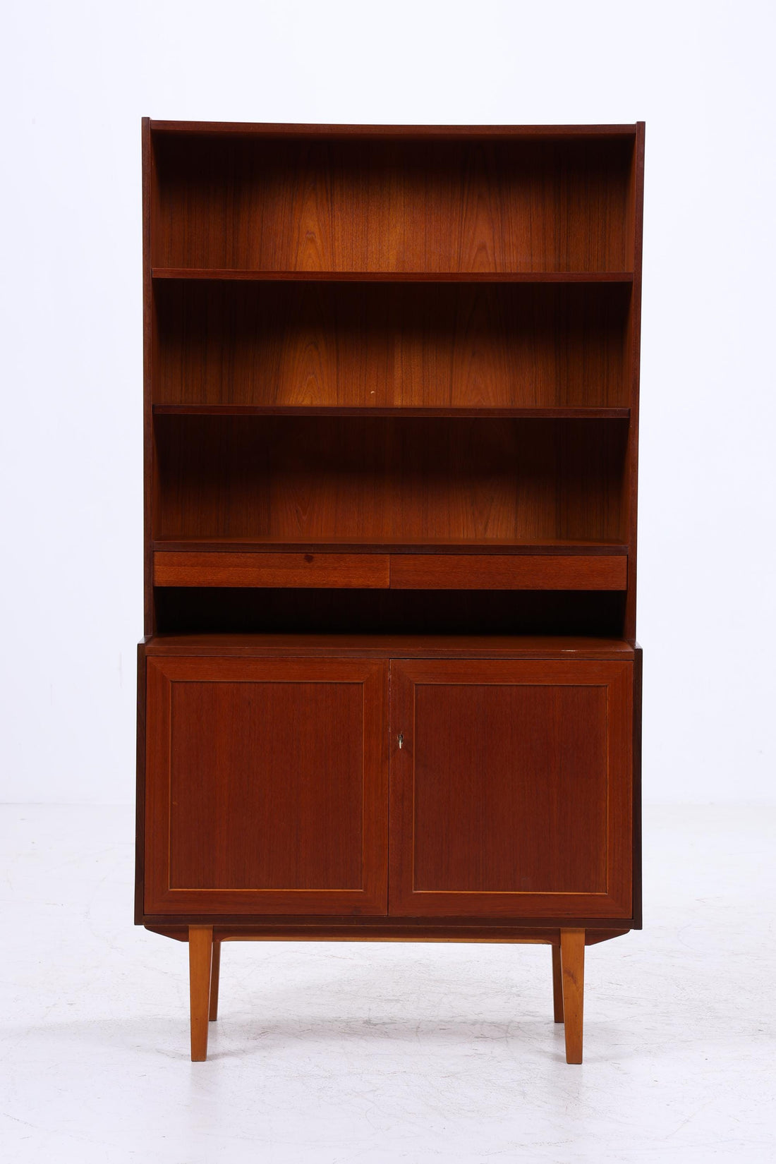 Vintage Teak Regal 60er Jahre | Mid Century Schrank Retro Bücherregal Holz Aufbewahrung