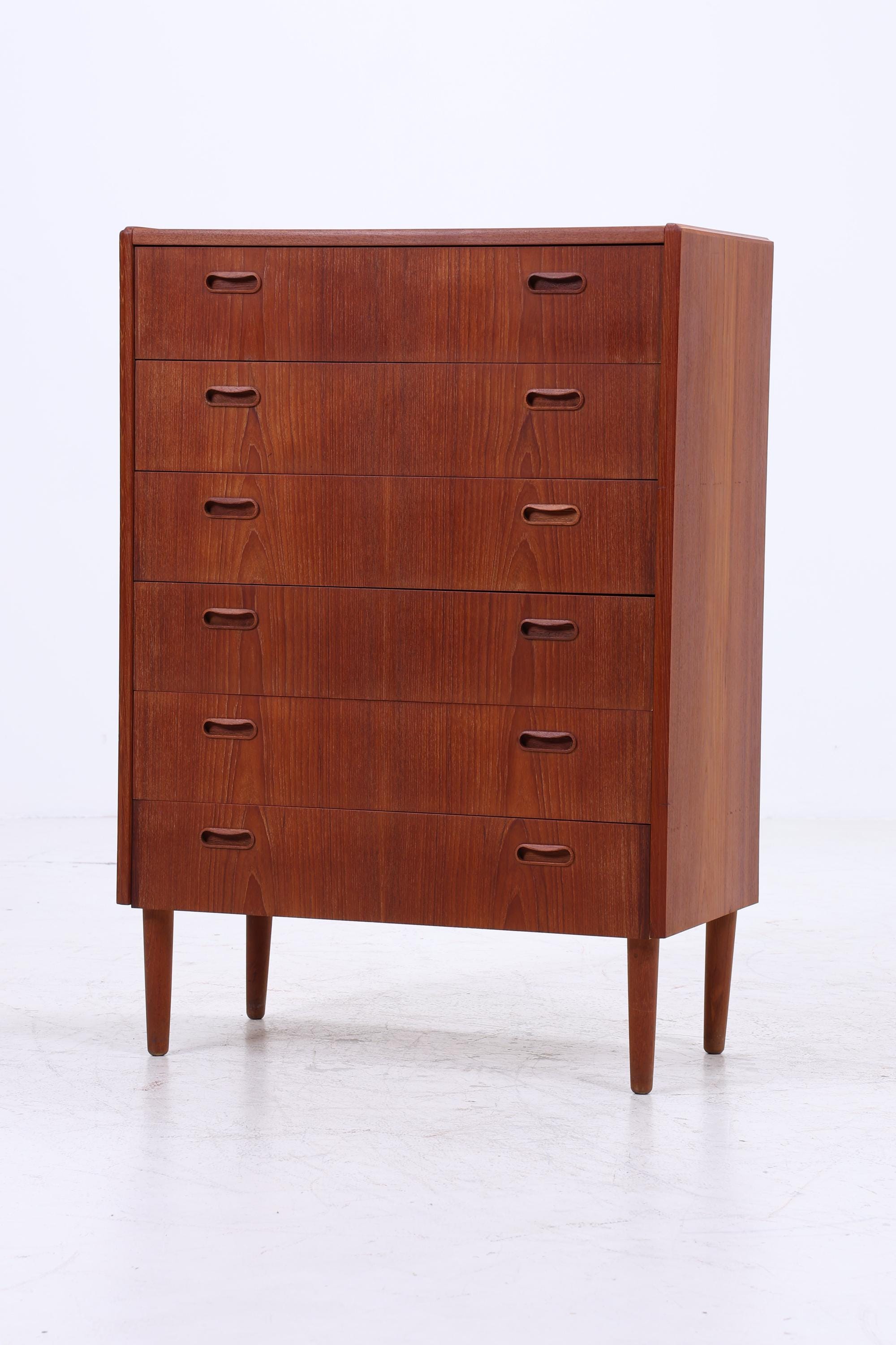 Wundervolle Vintage Teak Schubladen Kommode | Danish Design Mid Century Schrank Holz Aufbewahrung 60er Jahre