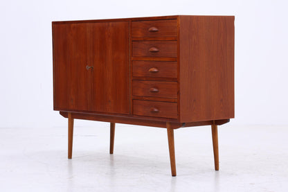 Vintage Teak Sideboard 60er Jahre Danish Design | Mid Century TV Board mit Schubladen &amp; Fächern Retro Holz Aufbewahrung