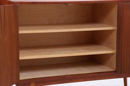 Vintage Teak Sideboard 60er Jahre Danish Design | Mid Century TV Board mit Schubladen &amp; Fächern Retro Holz Aufbewahrung