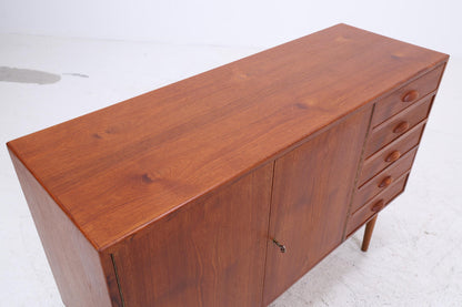 Vintage Teak Sideboard 60er Jahre Danish Design | Mid Century TV Board mit Schubladen &amp; Fächern Retro Holz Aufbewahrung