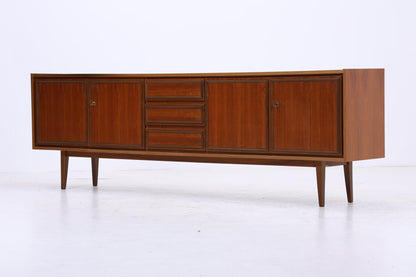 Vintage Teak Sideboard 60er Jahre | Mid Century TV Board mit Schubladen &amp; Fächern Retro Holz Aufbewahrung