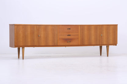 Vintage Sideboard 60er Jahre | Mid Century TV Board mit Schubladen &amp; Fächern Holz Aufbewahrung Anrichte
