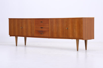 Vintage Sideboard 60er Jahre | Mid Century TV Board mit Schubladen &amp; Fächern Holz Aufbewahrung Anrichte