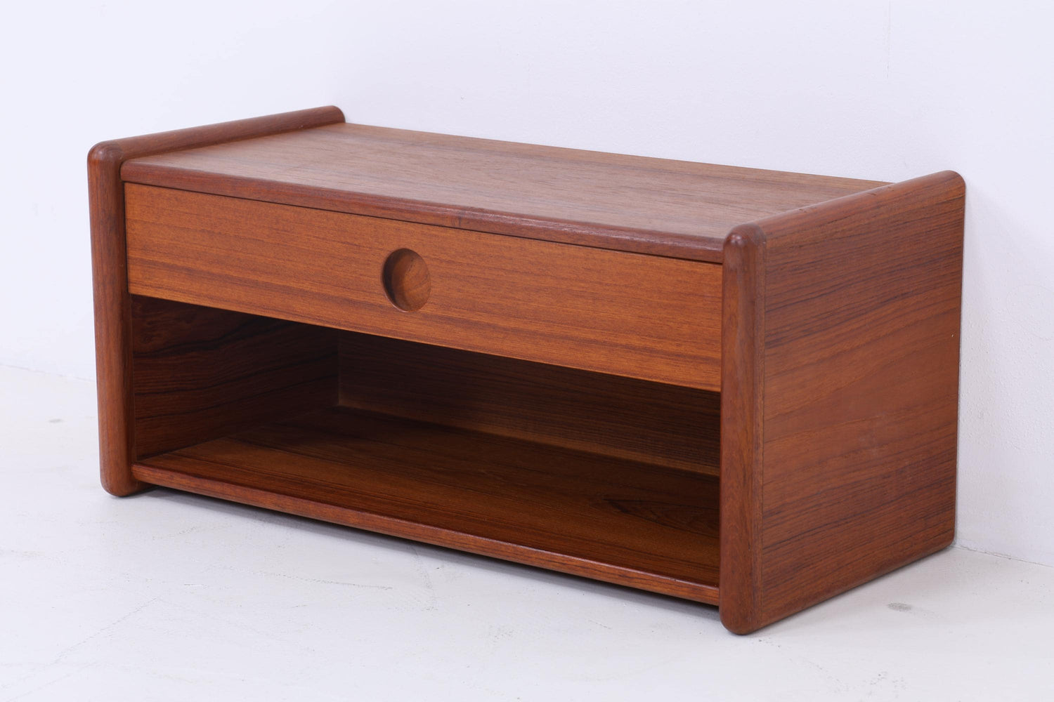 Vintage Teak Wandkonsole von Kai Kristiansen für Vildbjerg Møbelfabrik  | Mid Century Schubladen Wandschrank Holz Aufbewahrung 60er Jahre