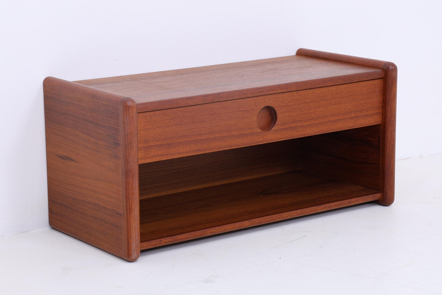 Vintage Teak Wandkonsole von Kai Kristiansen für Vildbjerg Møbelfabrik  | Mid Century Schubladen Wandschrank Holz Aufbewahrung 60er Jahre