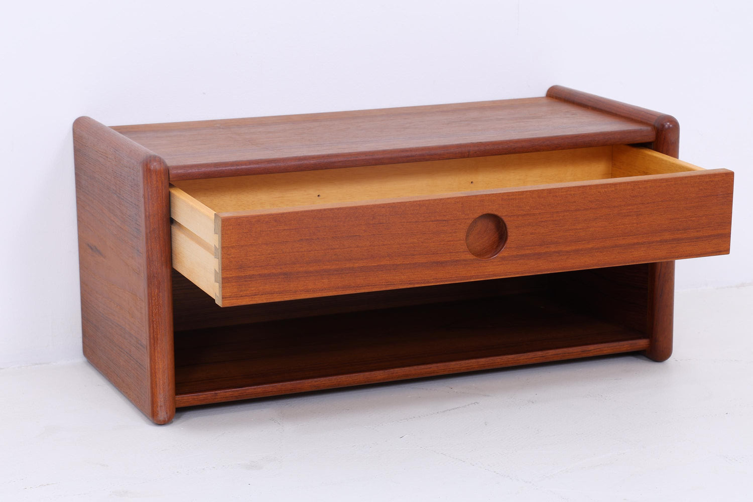 Vintage Teak Wandkonsole von Kai Kristiansen für Vildbjerg Møbelfabrik  | Mid Century Schubladen Wandschrank Holz Aufbewahrung 60er Jahre