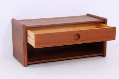 Vintage Teak Wandkonsole von Kai Kristiansen für Vildbjerg Møbelfabrik  | Mid Century Schubladen Wandschrank Holz Aufbewahrung 60er Jahre