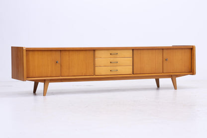 Vintage Lowboard 60er Jahre | Mid Century Sideboard mit Schubladen &amp; Fächern  Retro Holz Aufbewahrung