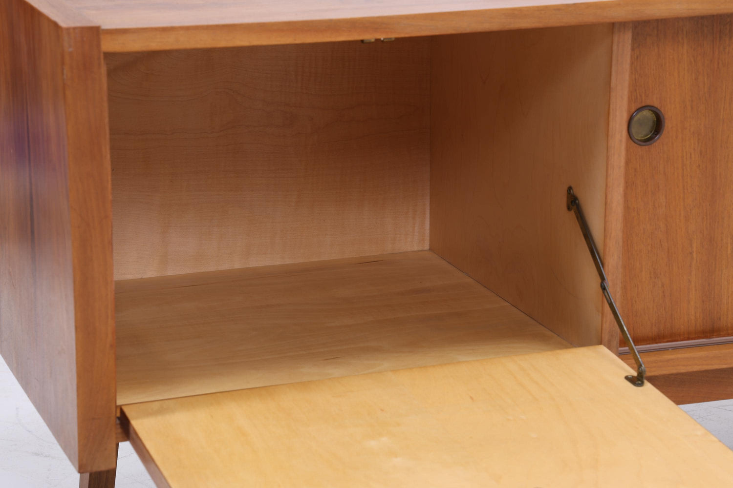 Vintage Lowboard 60er Jahre | Mid Century Sideboard mit Schubladen &amp; Fächern  Retro Holz Aufbewahrung