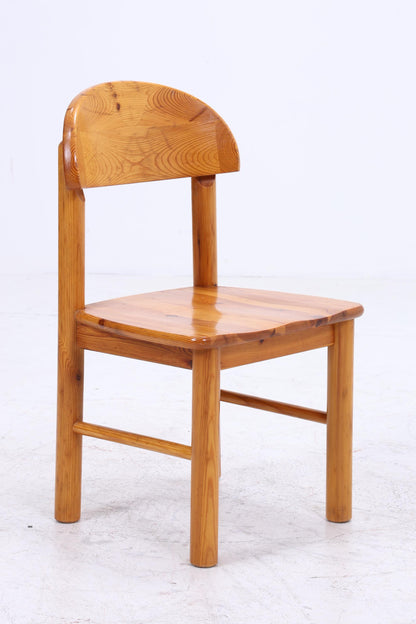 4er Set Holzstühle von Rainer Daumiller, 1970er  | Mid Century Küchen Stuhl Esszimmerstühle Vintage Retro
