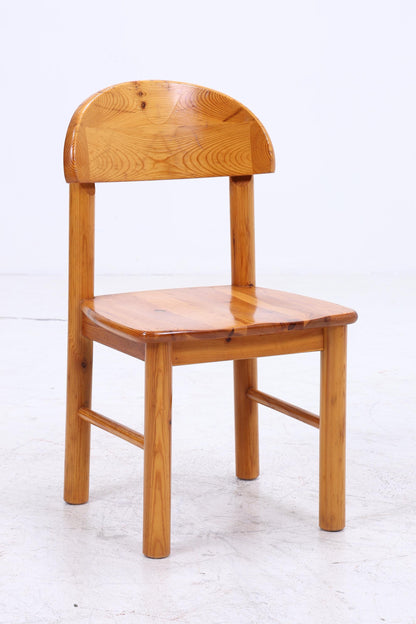 4er Set Holzstühle von Rainer Daumiller, 1970er  | Mid Century Küchen Stuhl Esszimmerstühle Vintage Retro