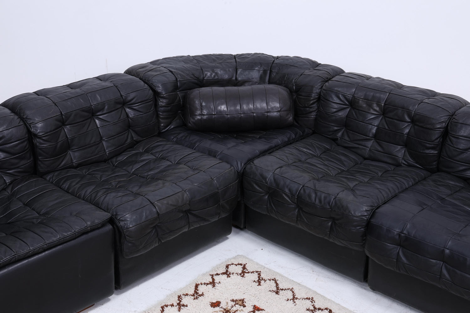 Desede DS11 Vintage Modular Leder Sofa | Mid Century Couch Lounge Schwarz Retro 60er
