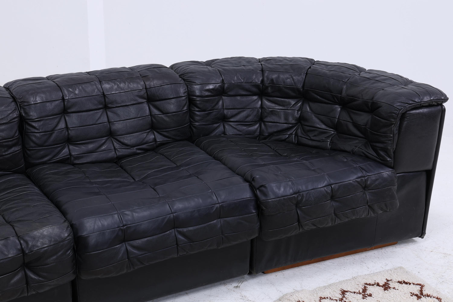 Desede DS11 Vintage Modular Leder Sofa | Mid Century Couch Lounge Schwarz Retro 60er