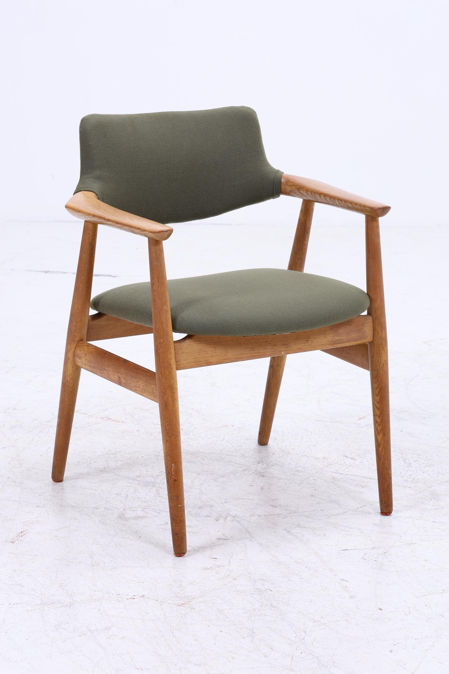 3er Set Eiche Stühle von Erik Kirkegaard für Glostrup  | Mid Century Designklassiker | Vintage Stuhl | Retro Stuhl Grün