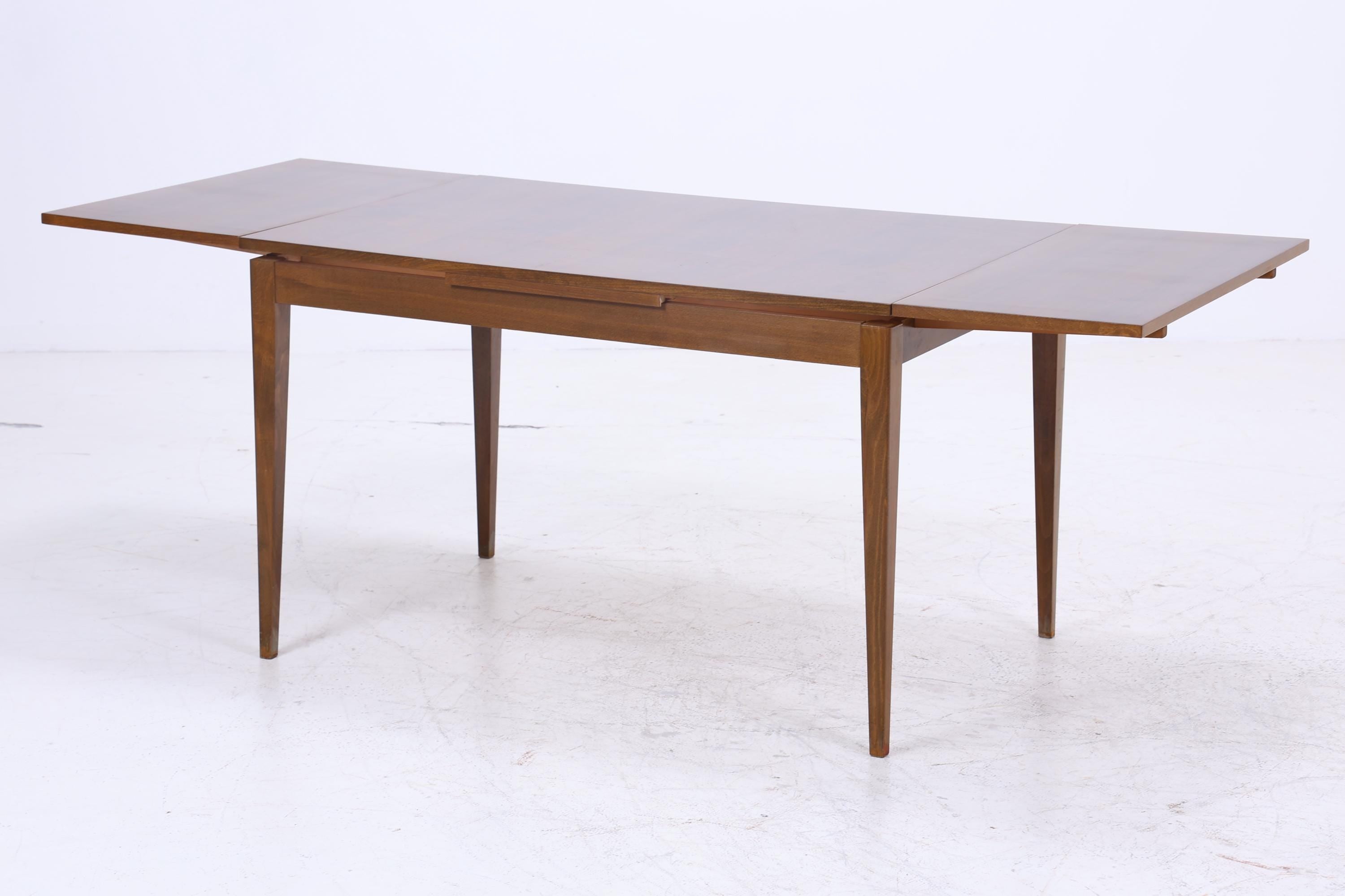 Wunderschöner Nussbaum Mid-Century Esstisch | Vintage Ausziehbarer Küchentisch 1960er Holz