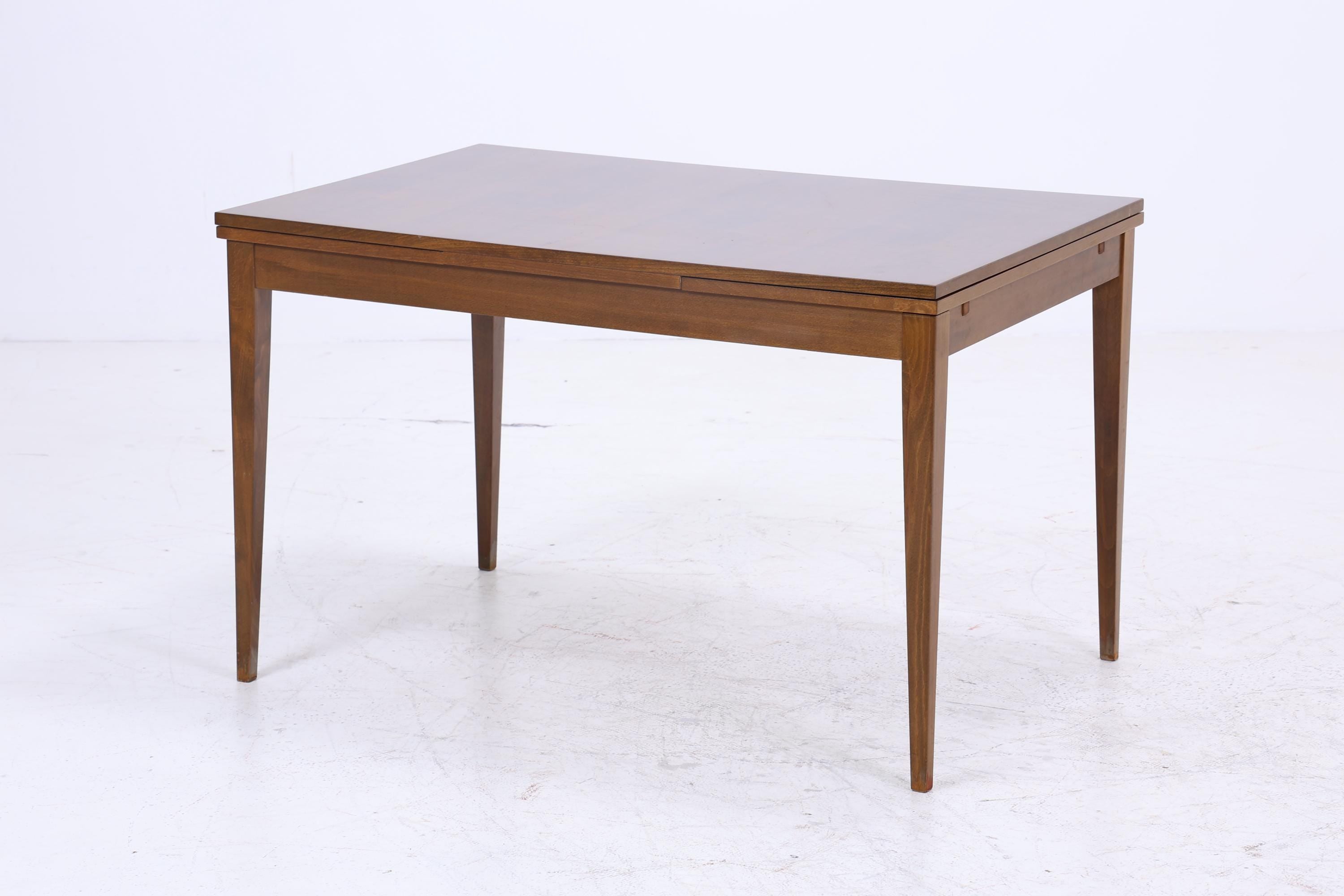 Wunderschöner Nussbaum Mid-Century Esstisch | Vintage Ausziehbarer Küchentisch 1960er Holz