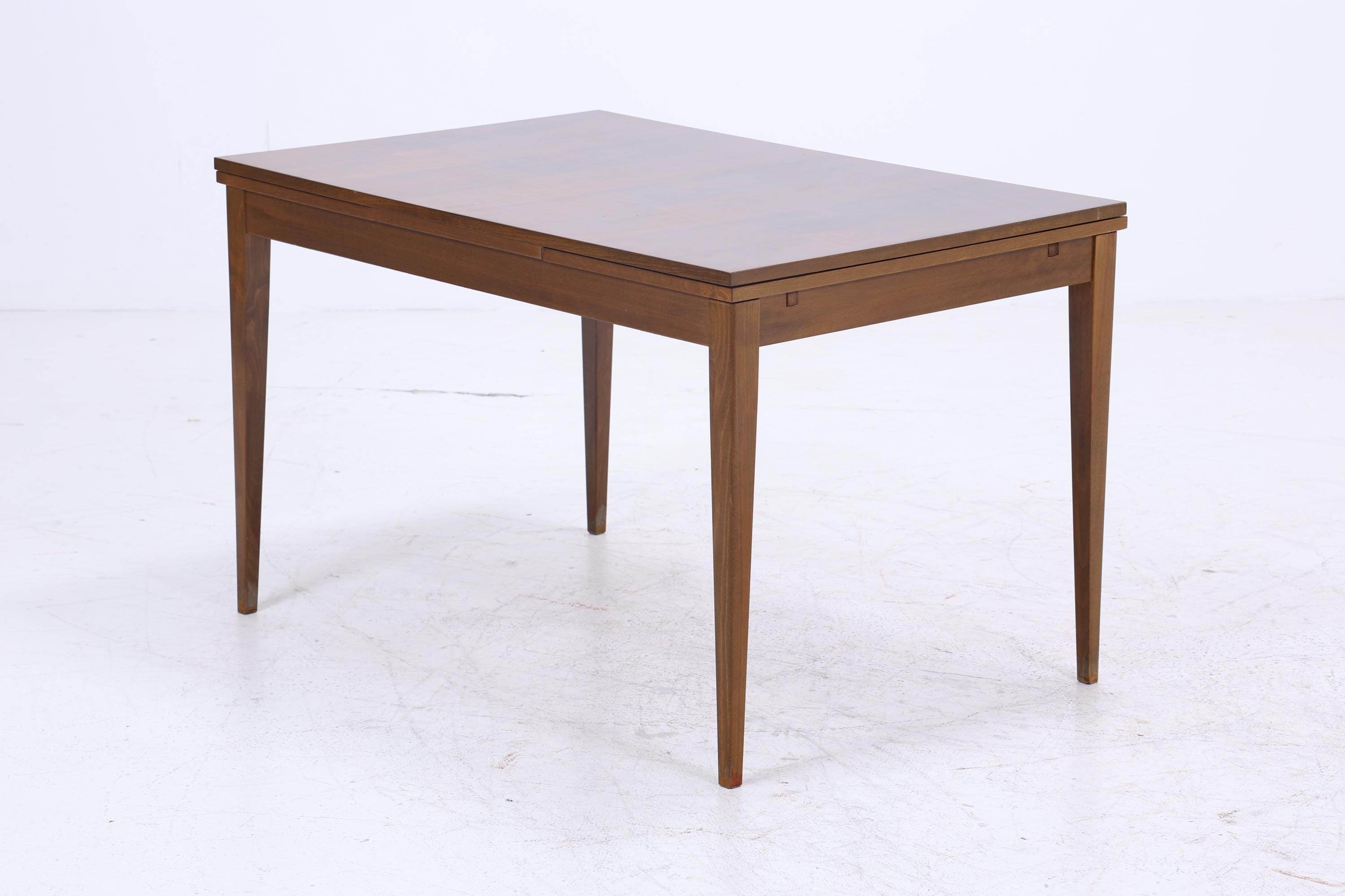 Wunderschöner Nussbaum Mid-Century Esstisch | Vintage Ausziehbarer Küchentisch 1960er Holz