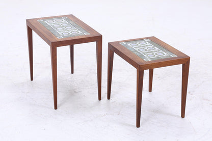 Vintage Satztische von Severin Hansen für Haslev Møbelsnedkeri 60er Jahre | Mid Century Couchtische | 3 Beistelltische 60er Jahre Palisander