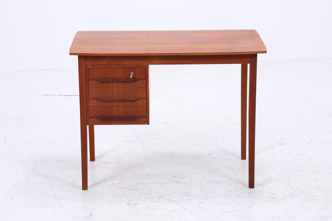 Vintage Teak Schreibtisch aus den 60ern | Mid Century Schubladen Arbeitstisch Bürotisch Tisch Retro Holz