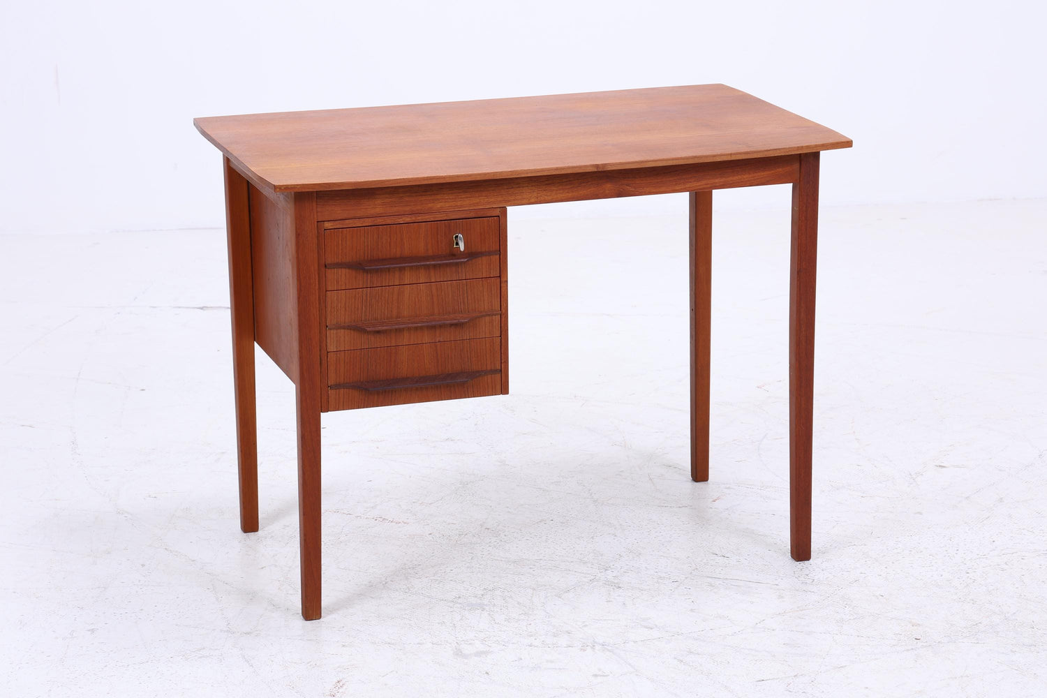 Vintage Teak Schreibtisch aus den 60ern | Mid Century Schubladen Arbeitstisch Bürotisch Tisch Retro Holz