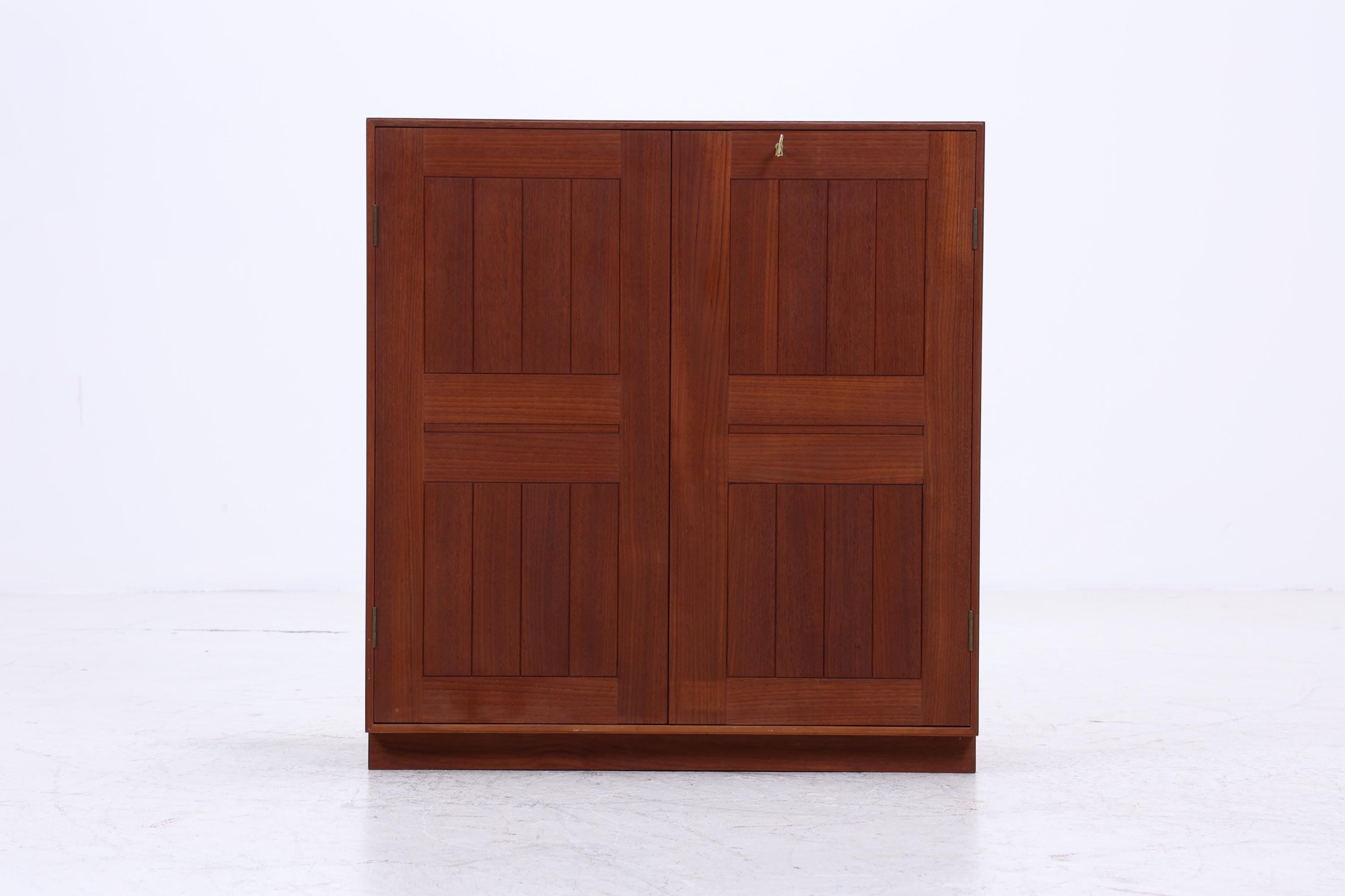 Seltener Vintage Mahagoni Schrank von Mogens Koch für Rud Rasmusson | Mid Century Kommode | Holz Schrank Modul Aufbewahrung 80er Jahre