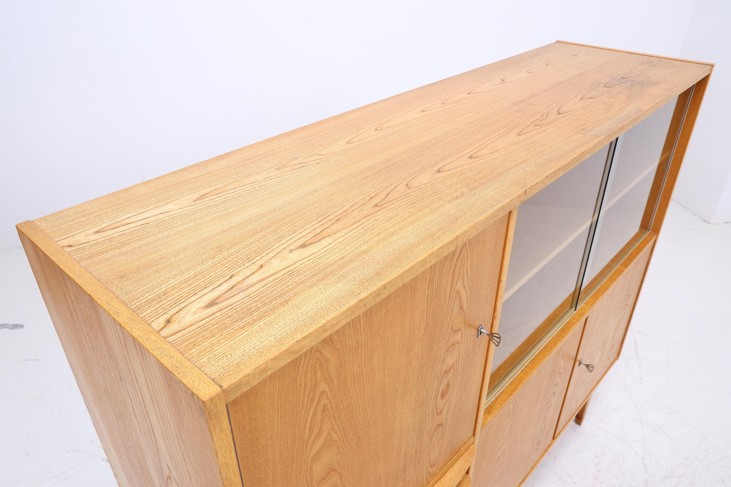 Hellerau Vintage Vitrine | Mid Century Highboard Serie 602 Franz Ehrlich Schrankwand Schrank Aufbewahrung