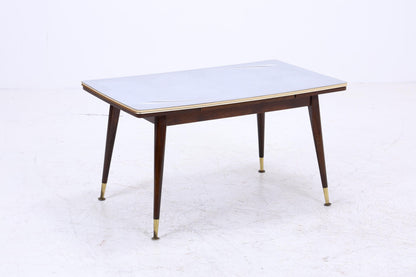 Vintage Kurbeltisch 60er Jahre | Mid Century ausziehbarer Resopal im Hochglanz Stil Couchtisch Tisch Retro 70er