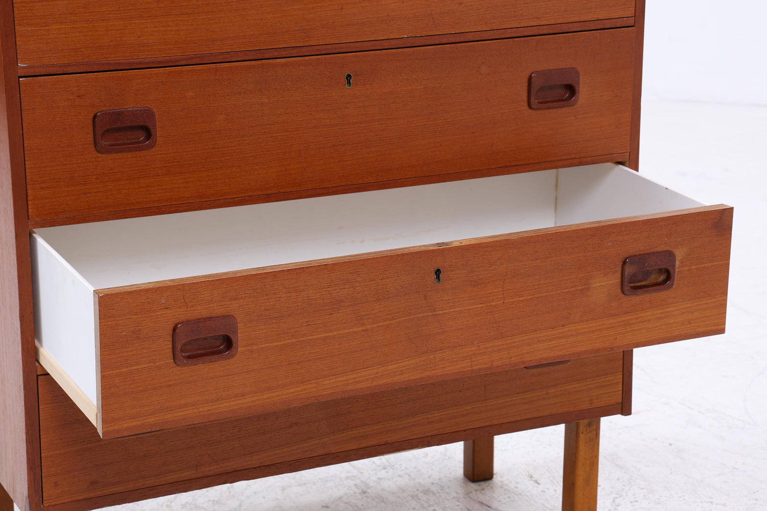 Vintage Teak Schubladen Kommode | Mid Century Schrank Holz Aufbewahrung 60er Jahre Herrenkommode