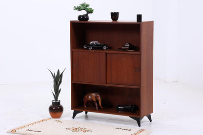 Vintage Teak Regal 60er Jahre | Mid Century Bücherregal Retro Schrank Holz Aufbewahrung