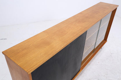 Vintage Glas Highboard 60er Jahre |  Mid Century Sideboard Vitrine Holz Design