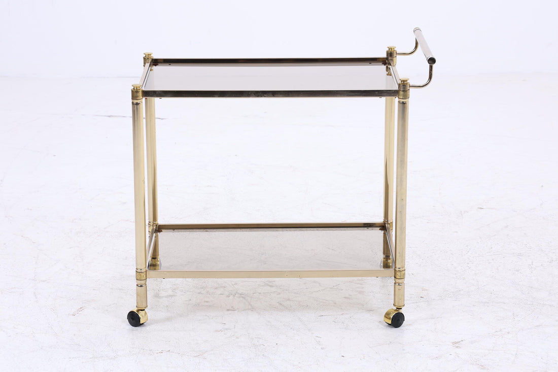 Vintage Glas Servierwagen aus den 60ern | Mid Century Tisch Telefontisch Beistelltisch Retro