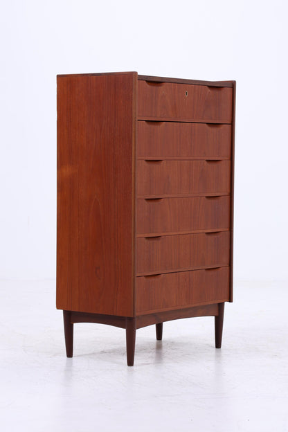 Vintage Teak Schubladen Kommode | Danish Design Mid Century Schrank Holz Aufbewahrung 60er Jahre