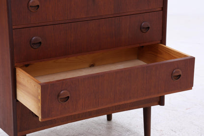 Vintage Teak Schubladen Kommode | Mid Century Schubladen Schrank | Holz Aufbewahrung 60er 70er Jahre