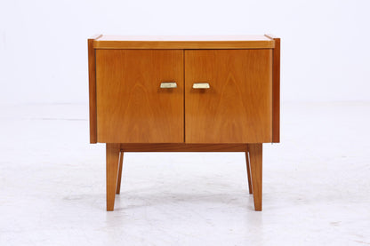 2er Set Vintage Nachttische der 60er | Mid Century Mini Kommode | Stilvolle Holz Aufbewahrung Schlafzimmer Beige