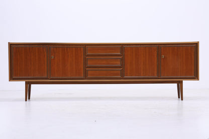 Vintage Teak Sideboard 60er Jahre | Mid Century TV Board mit Schubladen &amp; Fächern Retro Holz Aufbewahrung