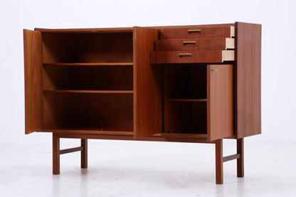 Vintage Teak Highboard 60er Jahre | Mid Century Sideboard Schubladen Schrank Holz Aufbewahrung