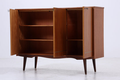 Vintage Teak Highboard 60er Jahre | Mid Century Sideboard Schrank Holz Aufbewahrung