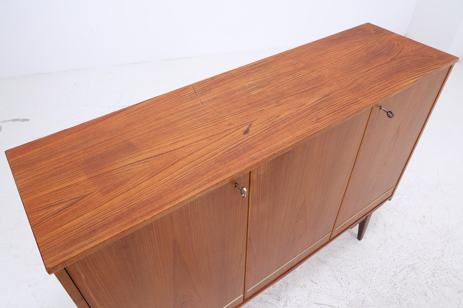 Vintage Teak Highboard 60er Jahre | Mid Century Sideboard Schrank Holz Aufbewahrung
