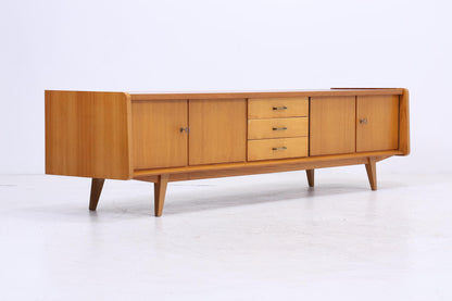 Vintage Lowboard 60er Jahre | Mid Century Sideboard mit Schubladen &amp; Fächern  Retro Holz Aufbewahrung