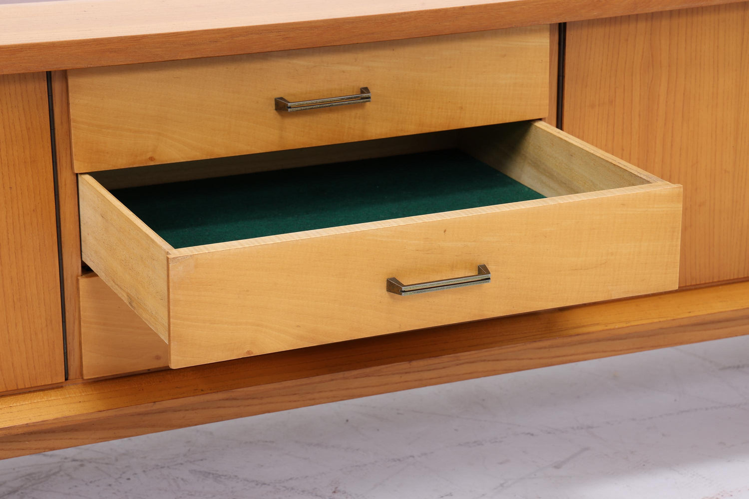 Vintage Lowboard 60er Jahre | Mid Century Sideboard mit Schubladen &amp; Fächern  Retro Holz Aufbewahrung