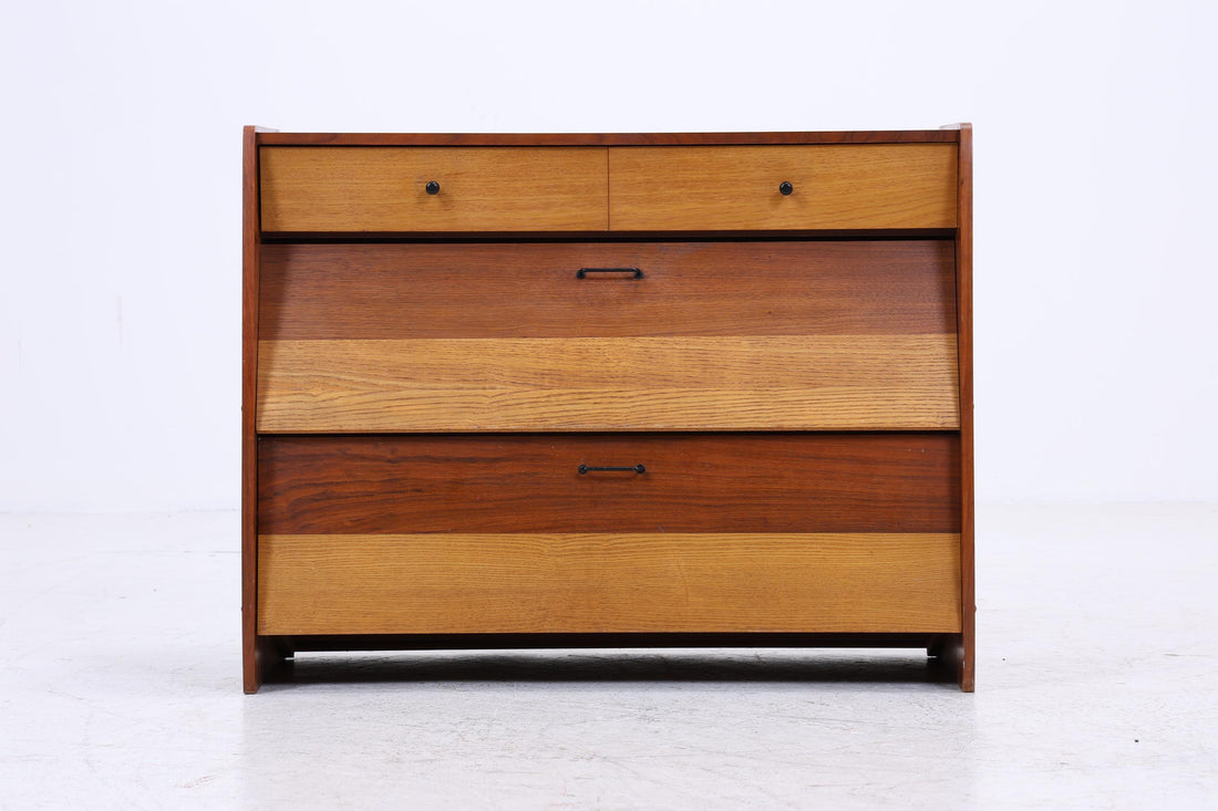 Vintage Schuhkommode aus den 60er Jahren | Mid Century Schrank Kommode mit Schubladen Retro Schuhschrank Flur Holz Aufbewahrung