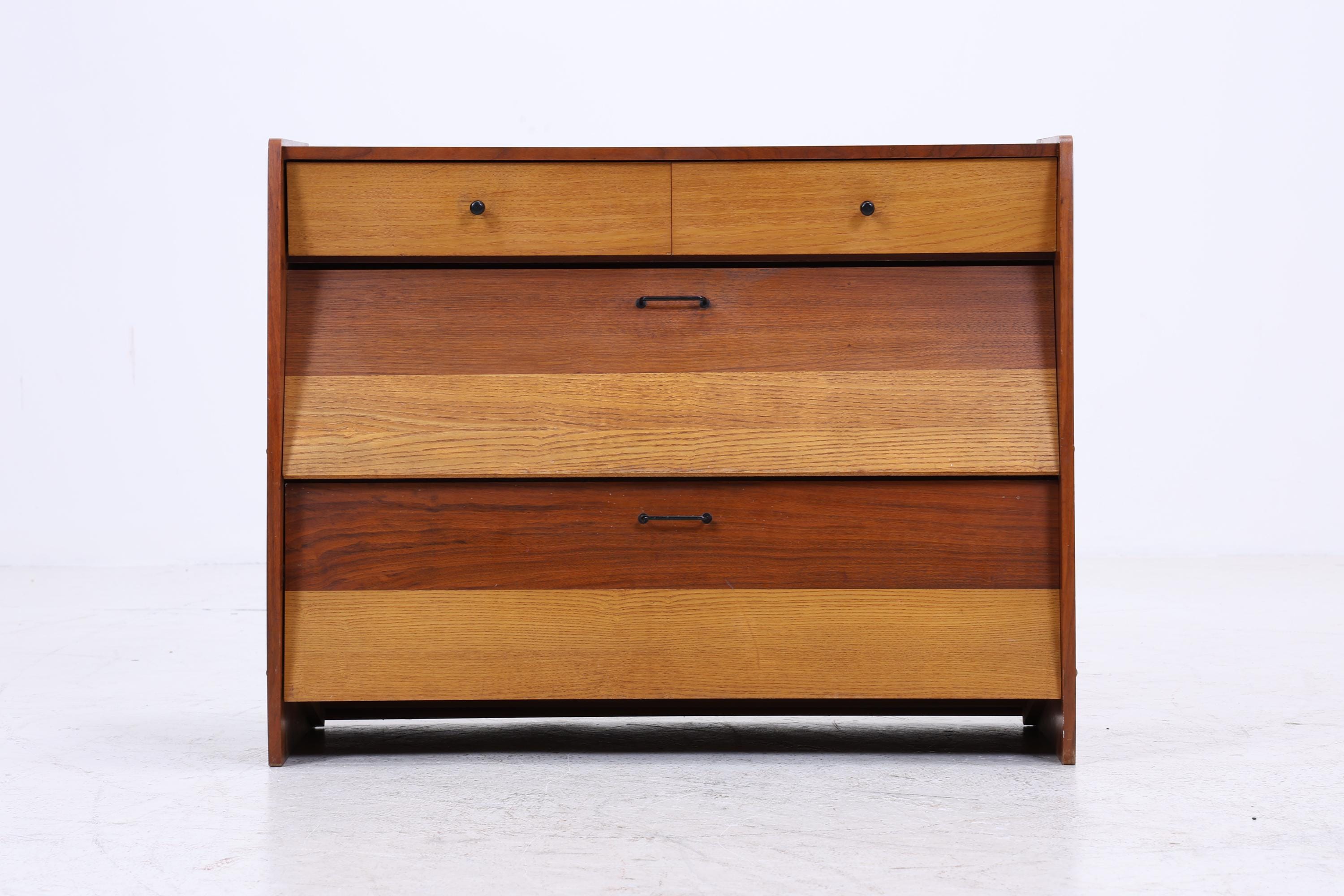 Vintage Schuhkommode aus den 60er Jahren | Mid Century Schrank Kommode mit Schubladen Retro Schuhschrank Flur Holz Aufbewahrung